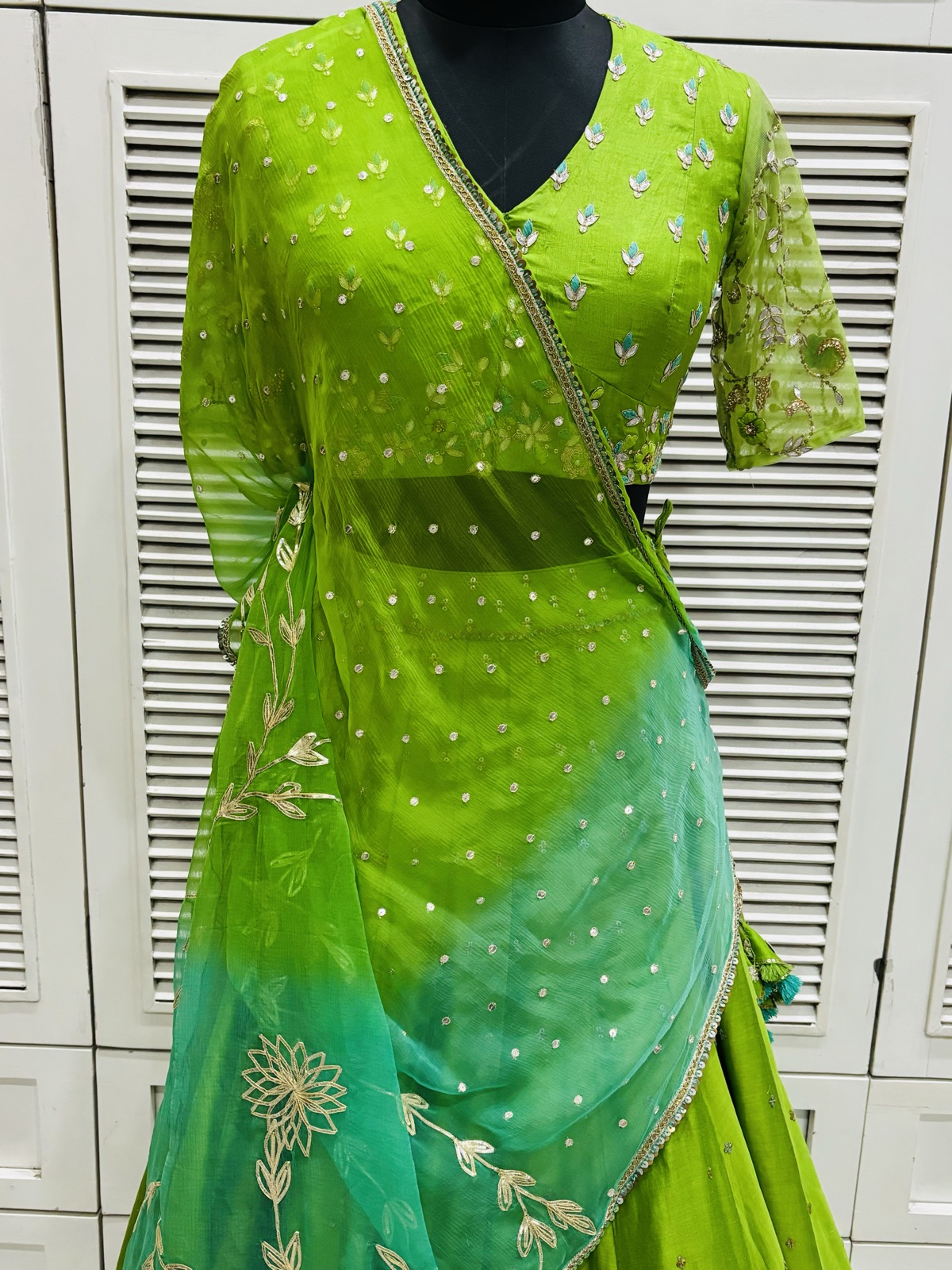 Lime & Mint Ombré Lehenga Set
